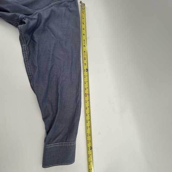 Tommy Bahama Jeans Island Crafted Cotton Tencel Blue Long Sleeve Shirt XL - Picture 11 of 13